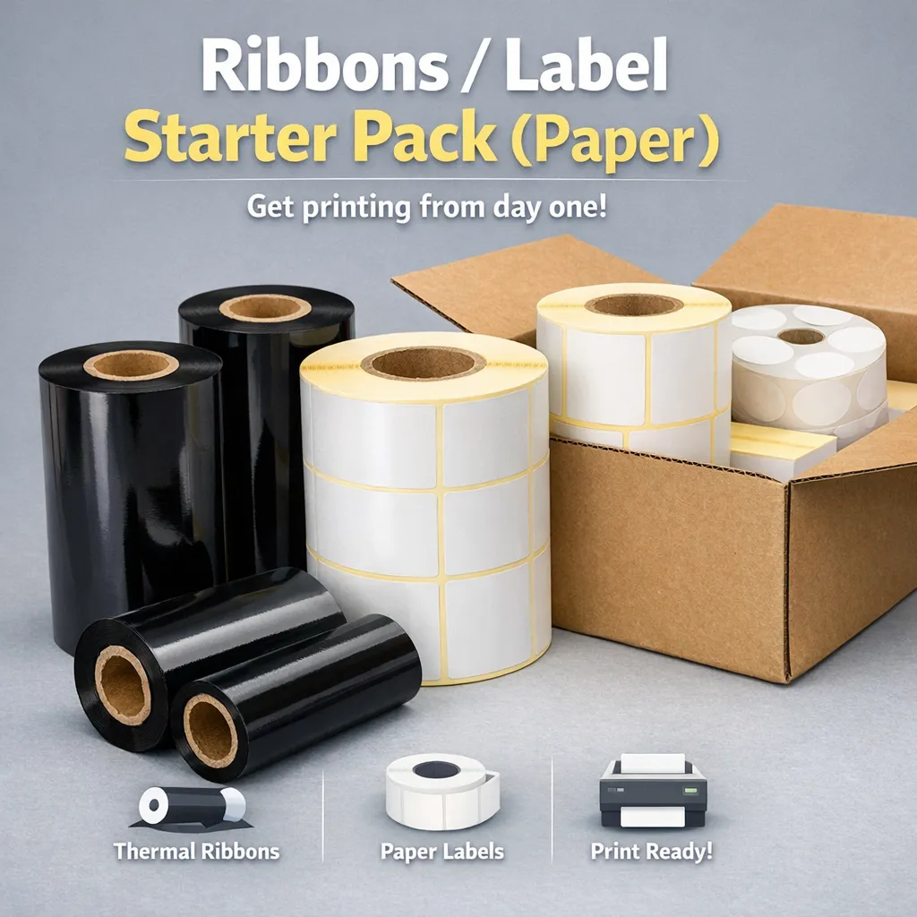 Ribbons and label starter pack for GoDex label printers