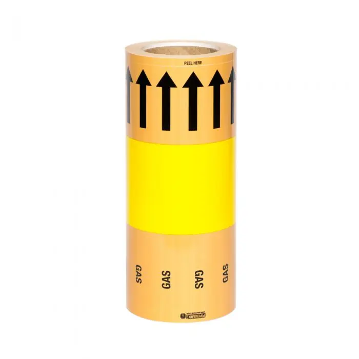275mm Gas Pipe Marking Tape - PIPEM18